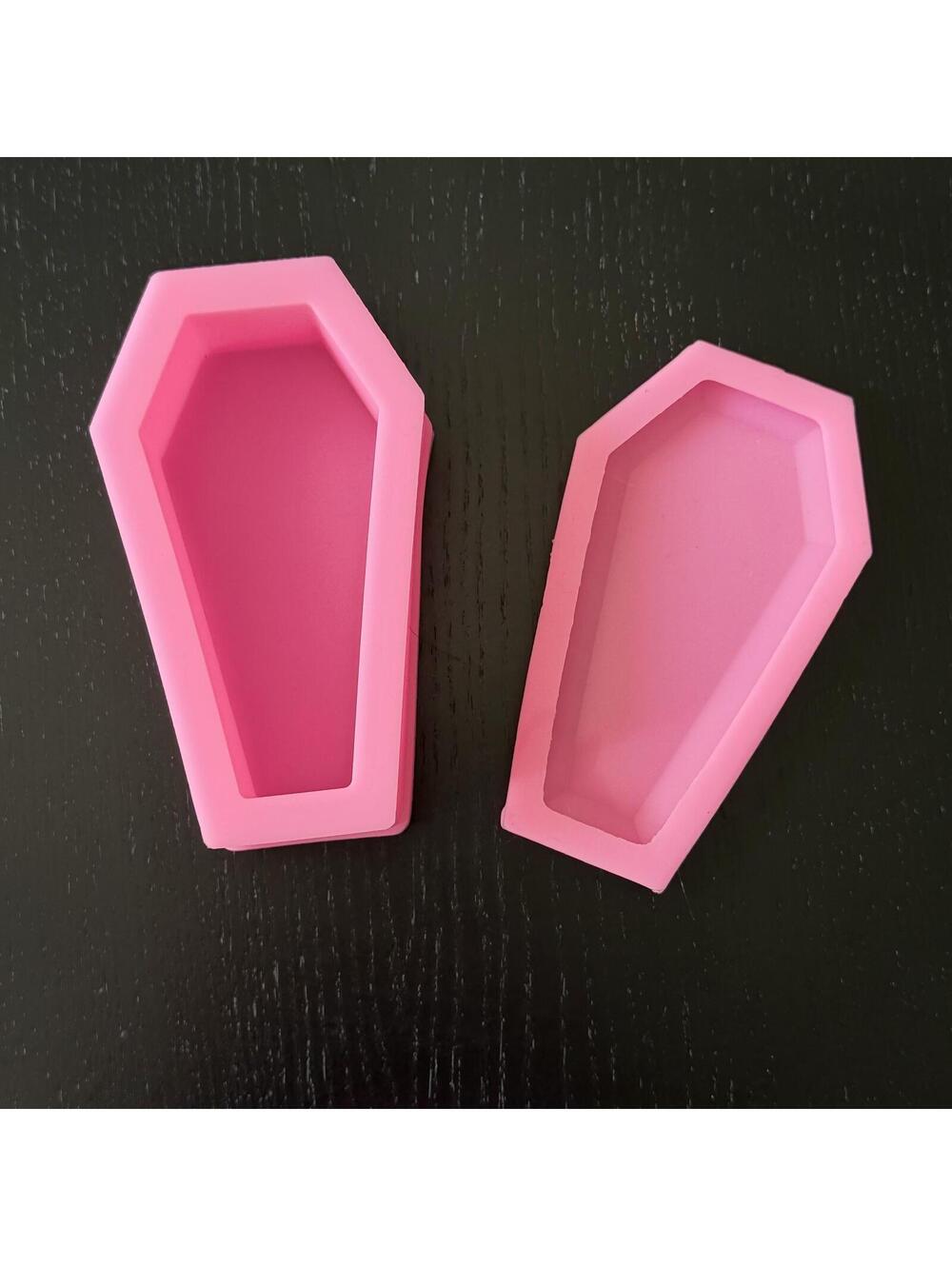Pink Silicone Coffin Shaped Mold Set